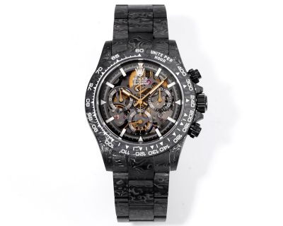 TW Factory Rolex Daytona 4130 Movement 40mm Carbon Fiber Case Black Face Hollow Watch